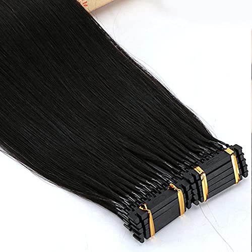 Human Hair,22in/55cm,6D Hair Extensions, No Trace Soft Smooth, 6D Human Hair Extensions Can Perm Dye, Pre Bonded 6D Tip Hair Extensions Real Wigs for 6D Hair Extensions Machine, 50G