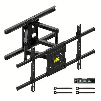 TEMU Tv Wall Bracket Mount Swivel Mount Adjustable Moveable Full Motion Tv Mount Extendable Tilt Heavy Duty Tv Bracket For 37-75 Inch Flat & Curved Tv Or Monitor Up To 60kg Max. Vesa 600x400mm