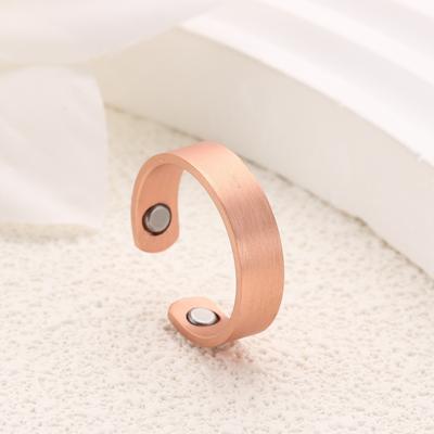 TEMU 99.99% Pure Copper Ring - Magnetic, Perfect Valentine's Day Gift For Him Image