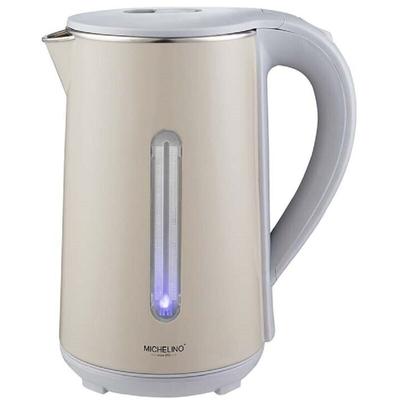 Michelino - Eleganter Wasserkocher Teekocher aus Edelstahl 1,8 Liter Stilvolles Design und Hohe