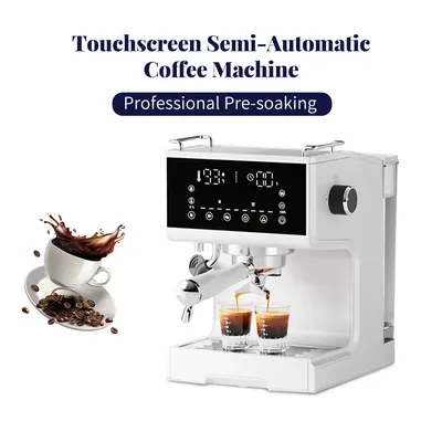 Touchscreen Kaffee maschine Espresso maschine Ulka Pumpe 15bar 1350w 58mm Sieb träger 1,6 l Wassertank Instant Heiz block PID NTC