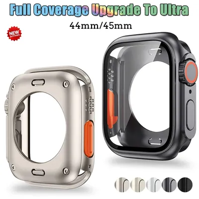 Change To Ultra 360 Vollschutzhülle für Apple Watch 45 mm 44 mm, gehärtetes Glas, Displayschutzfolie Image