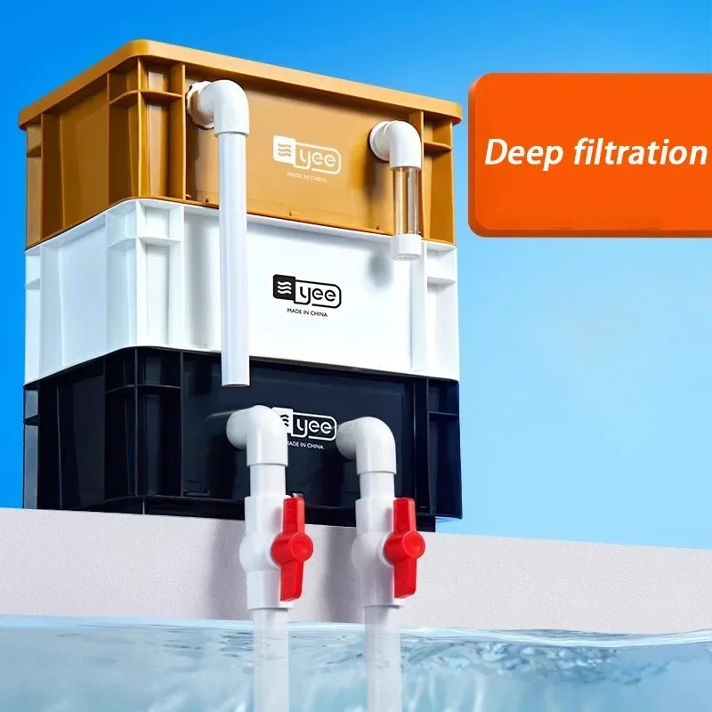 Externe Aquarium Aquarium Filter System Wasser Zirkulation Filter Eimer Fisch Teich Filter Box Außerhalb Haustier Zubehör Ausrüstung Image
