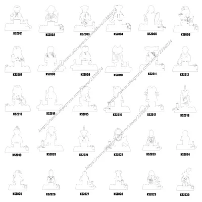Fluch der Karibik Jack Sparrow Klassische Filmfiguren Zubehör Bausteine für Kinder Serie-086 Image