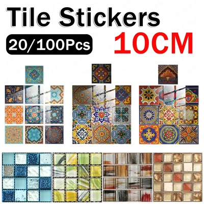 20 teile/satz DIY Wasserdicht Selbstklebende 3D Mosaik Wand Aufkleber Verdicken PVC 3D Kristall Image