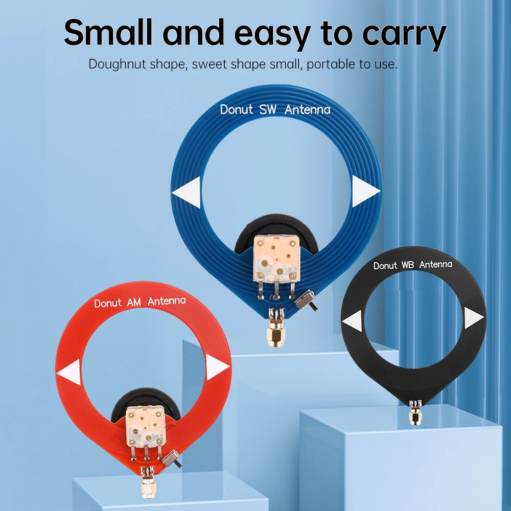 10kHz-180MHz Mini-Loop-Antenne Donut Breitbandantenne Looping-Antenne Konverter mit niedriger Impedanz für Radio Walkie Talkie SDR Image