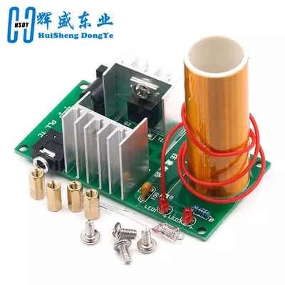 Mini Tesla Spule DIY Kit DC 15-24V 15W Tesla Musik spule Plasma Lautsprecher elektronische Kit Bogen Image