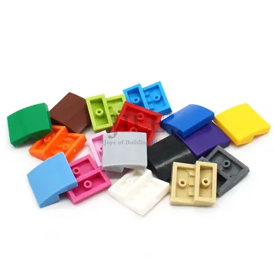 20 Stück, kompatibel mit Baut Partikeln 15068 Slope Curved 2x2x2/3 Bausteine Teile DIY Technisches pädagogisches Massenspielzeug Image