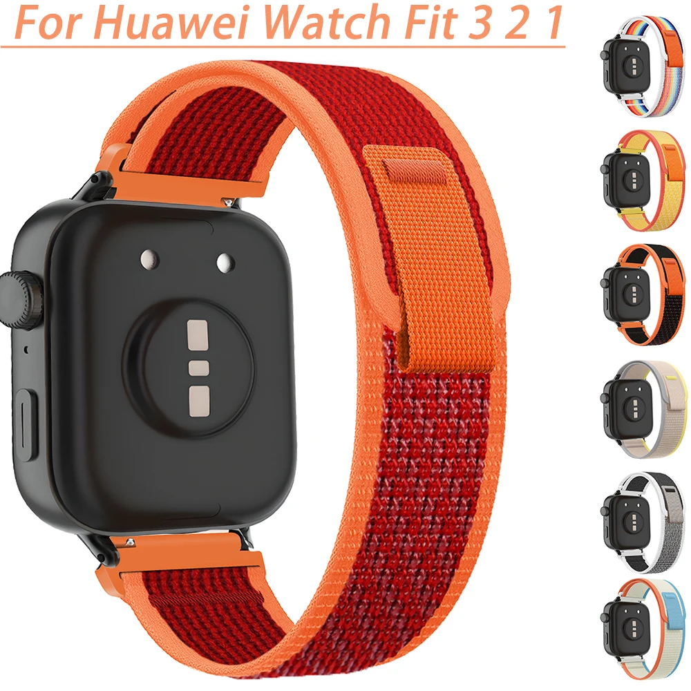 Trail Loop Band Für Huawei Uhr Fit 3 2 1 Strap Nylon Armband Sport Armband Für Huawei Uhr Fit 3 Smartwatch elastische Correas Image