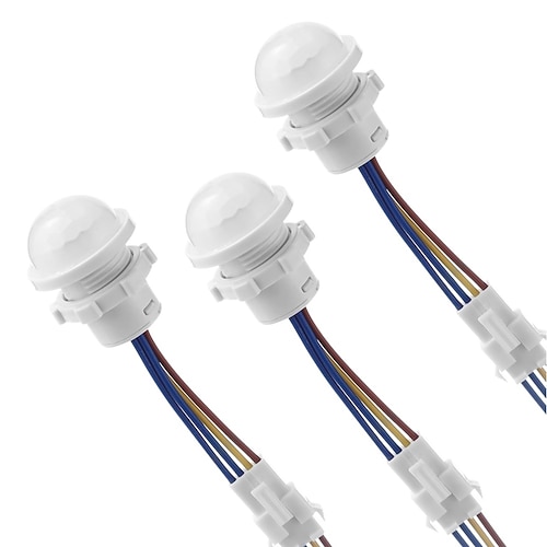 Bewegungsmelder-Lichtschalter mit PIR-Sensor, Infrarot-Erkennungsschalter, 110–240V, Decken- und Wandmontage, intelligenter Lichtschalter für Zuhause, LED-Lampe, 3Stk Image