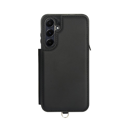 Handy Hülle Handyhüllen Für Samsung Galaxy S25 S24 S24 FE S23 S22 S21 Ultra Plus A16 A55 5G A35 5G A15 Rückseite Mit Ständer Reisverschluss mit Trageriemen Retro TPU PU-Leder Image