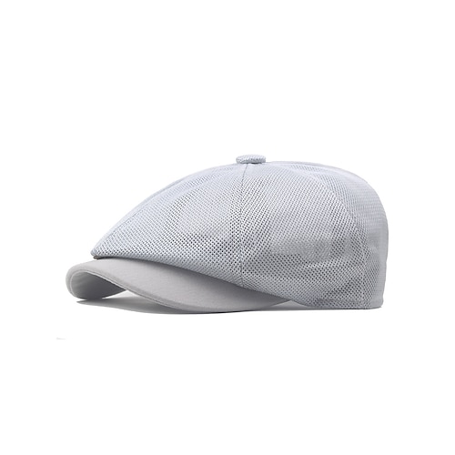 Atmungsaktive Newsboy-Mütze aus Mesh für Herren – leichte Schiebermütze im Vintage-Stil für den Sommer, stylischer Gatsby-Efeuhut für die Freizeit und Outdoor Image
