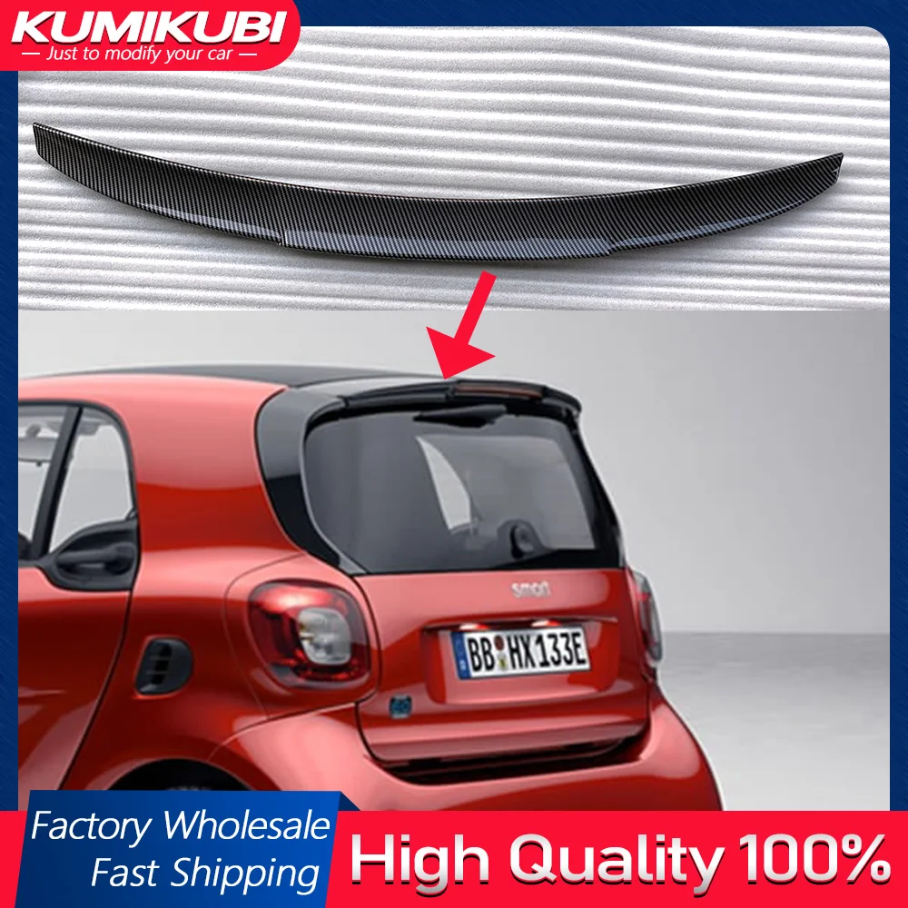 Per Merced-Benz Smart Fortwo Forfour 453 Spoiler sul tetto Materiale ABS Ala per auto Spoiler sul tetto posteriore per Benz Smart fortwo 453 Spoiler
