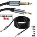 Cavo adattatore audio maschio mono TS da 6,35 mm a 3,5 mm placcato in oro Linea TS 3,5 maschio a