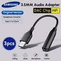 Adattatore originale Samsung tipo C a jack AUX da 3,5 mm per Samsung S25 S24 S23 Cavo adattatore audio per cuffie da 3,5 mm per Galaxy A36 A56