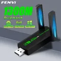 FENVI 1300Mbps WiFi Adattatore USB Dual Band 2.4GHz/5GHz Dongle Wireless Ricevitore di Segnale Antenna Esterna Per PC/Laptop Win 7/10/11