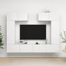 vidaXL 6-tlg. TV-Schrank-Set Weiß Spanplatte
