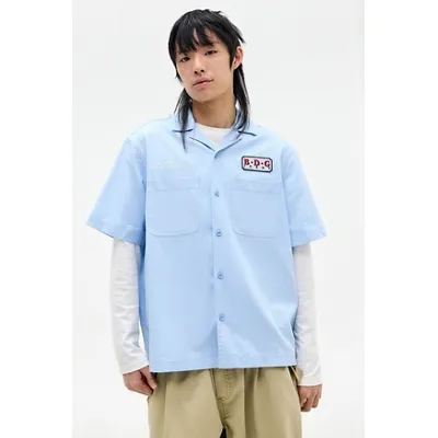 BDG Light Blue Mechanic shirt - Light Blue S at Urban Outfitters