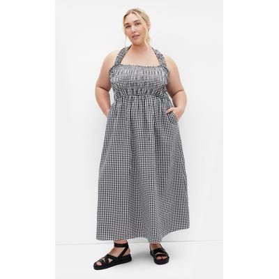 Plus Size Women's Cute Gingham Maxi Dress - black by City Chic in Black (Size 24 W)