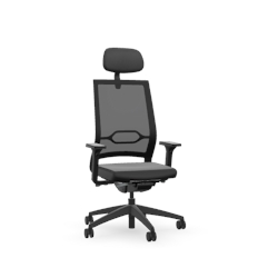 SEDUS . Bürodrehstuhl - quarterback 2 Mod qb-125 mit Nackenstütze höhenverstellbar und schwenkbar, harte Rollen Image