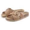 Pantolette ELBSAND "Mule, Sandale, offener Schuh", Damen, Gr. 37, beige, Obermaterial: 100% Rindsleder. Decksohle: 100% Rindsleder. Laufsohle: 100% Synthetik, unifarben, modisch, Schuhe Pantolette, aus hochwertigem Leder mit weichem Komfortkorkfußbett