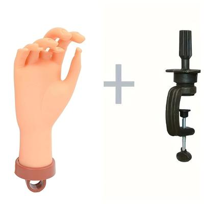 TEMU Manicure Practice Hand Model Holder, Fake Hand Simulation Model Fixed Desktop Holder Displaying Image