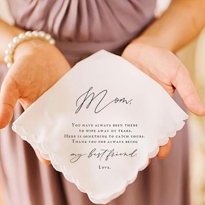 TEMU 1pc Elegant Wedding Celebration Tea Towel - Poem For Parents, Polyester, No Electricity Needed, Perfect Gift For Weddings & Special Occasions, Tea Towels For Bathroom Image