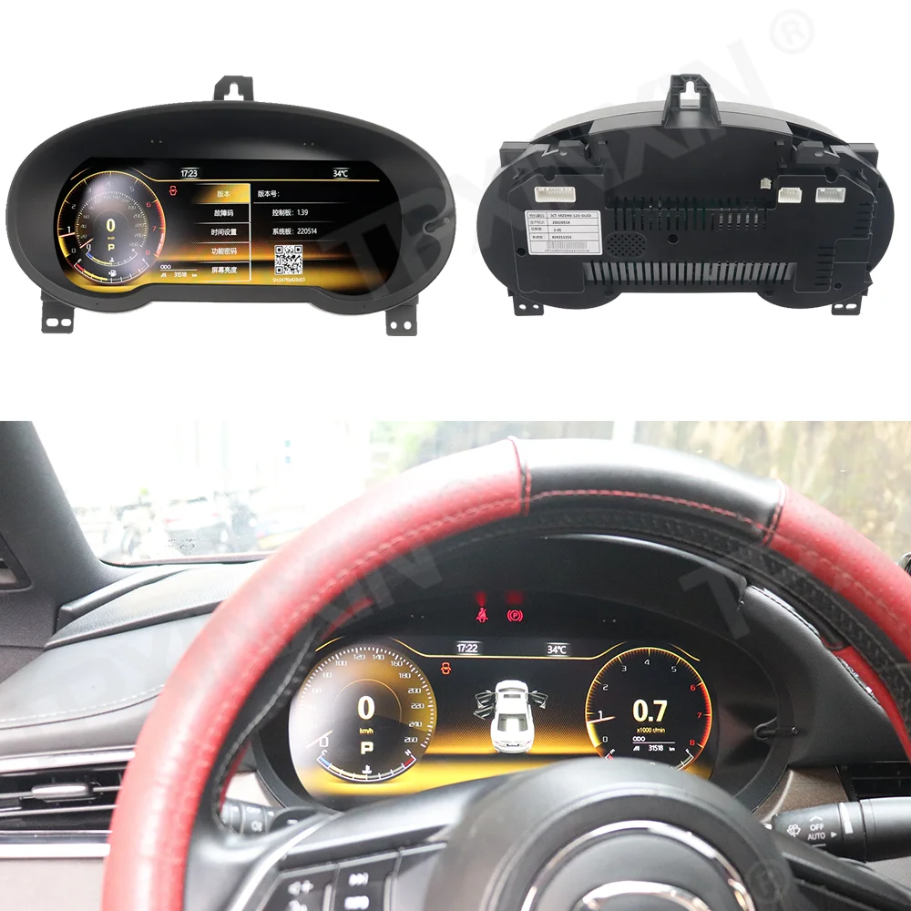 Virtuelles Cockpit-Armaturenbrett für Mazda 6 Atenza 2017 2018 2019 2020 2021, digitales Cluster-Instrumententafel, Geschwindigkeitsmesser, Bildschirm, Linux Image