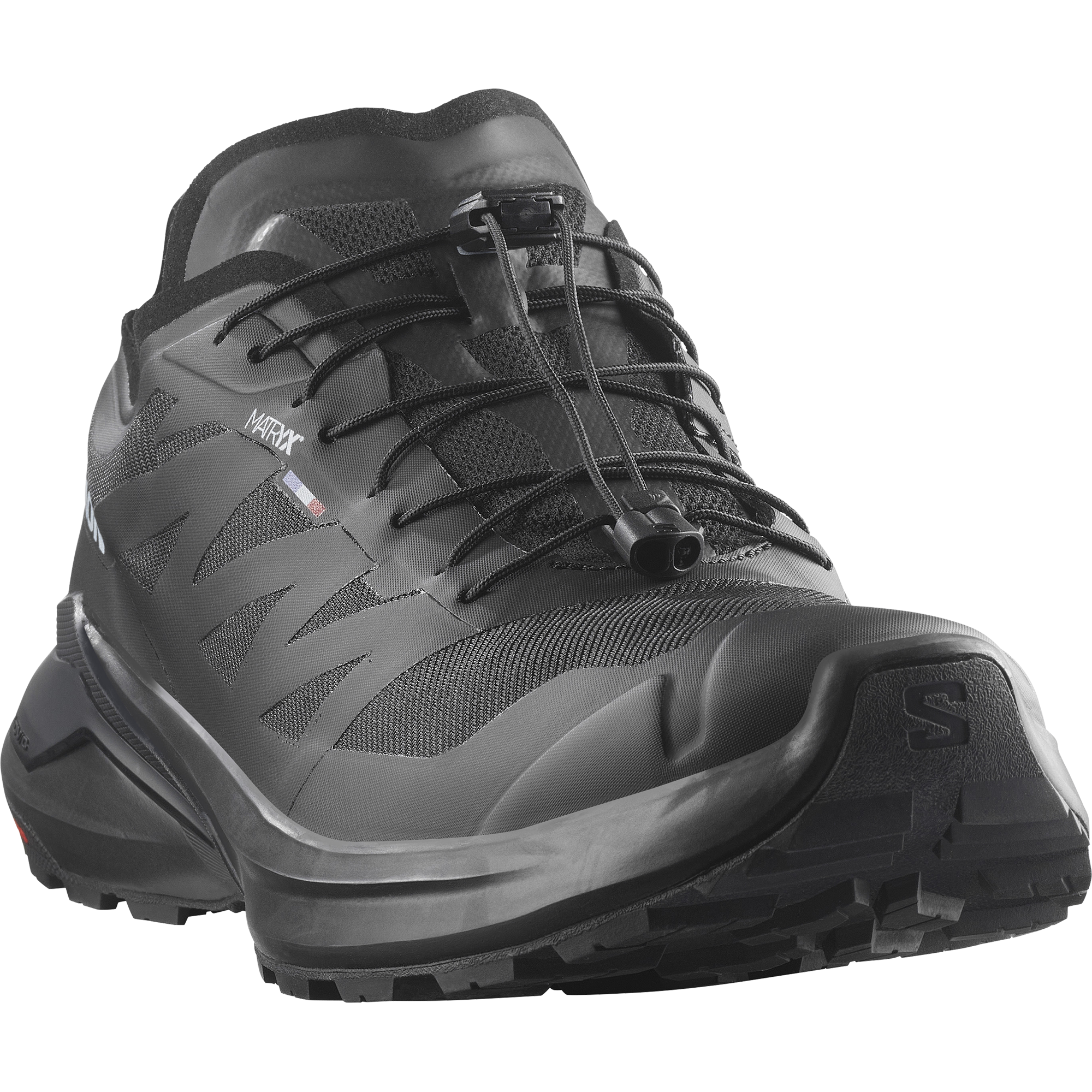 Trailrunningschuh SALOMON "XA META MADE IN FRANCE", Herren, Gr. 47, schwarz (schwarz, schwarz, schwarz), Synthetik, Textil, Schuhe, wasserdicht