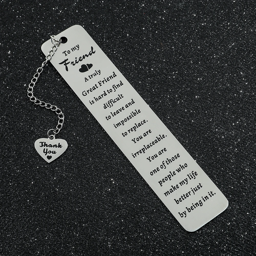 1 stücke personal isierte Lesezeichen Edelstahl Metall Lesezeichen Geschenk für gute Freunde Sammlung Briefpapier Schul material Image