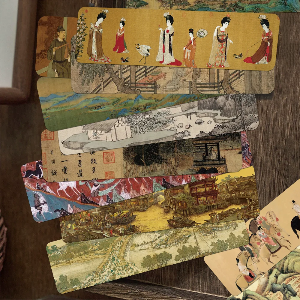 30 Stück alte chinesische Gemälde, Lesezeichen für Studenten, Lesebücher, Buchseitenbeschriftung, Papierkarten, Seitenmarkierungen, kreative Geschenke