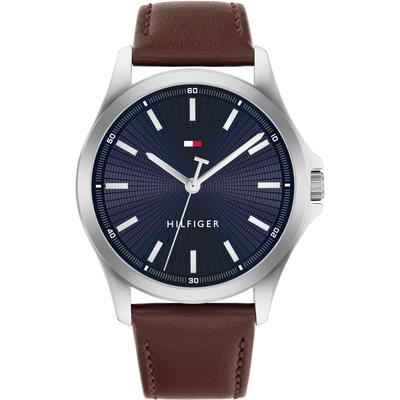 Quarzuhr TOMMY HILFIGER "BRUCE", braun, Armbanduhren, Herren, Armbanduhr, Herrenuhr, Lederarmband, analog Image