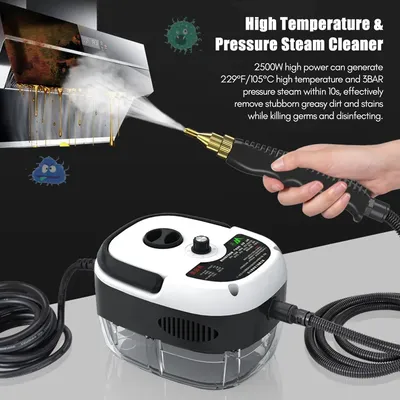 2500 W tragbarer Handdampfreiniger, Hochtemperatur-Druckdampfreinigungsmaschine mit Bürstenköpfen für Küchenmöbel Image