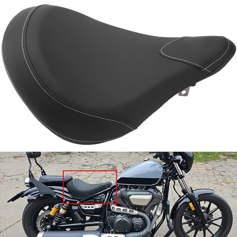 Motorrad Schwarz Vintage Fahrer Solo Sitz Sattel Kissen Vorne Solo Fahrer Fahrer Sitz Für Yamaha Bolzen XV950 XVS950 14-17