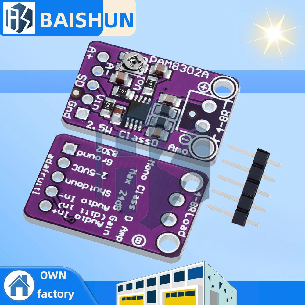 PAM8302A CJMCU-832 PAM8302 2,5 W einkanal Klasse D Audio power verstärker modul entwicklungsboard Image