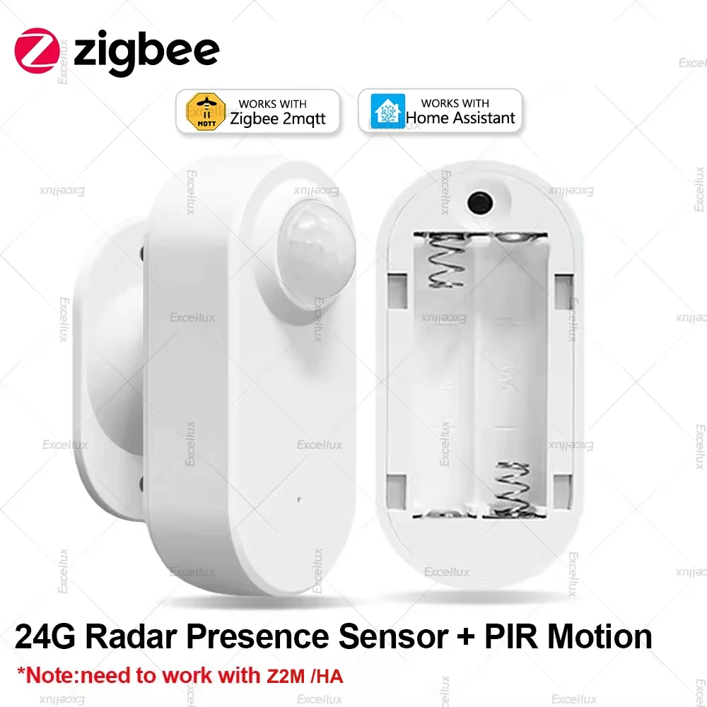 24G Zigbee menschlicher Anwesenheitssensor MmWave Radardetektor mit PIR-Bewegungs-Luminanzsensor, Smart Home Security unterstützt Zigbee 2MQTT Image