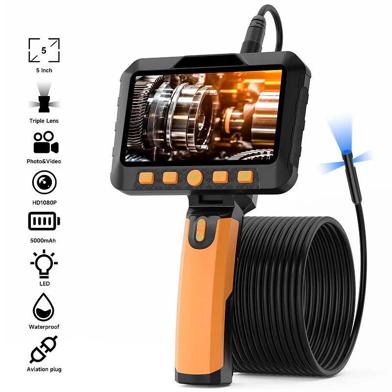 5''IPS Industrie Endoskop HD1920 5MP Autofokus Kamera HD1080P Single Dual Triple Auto Inspektion Endoskop Nehmen Foto Werkzeug Fall Image