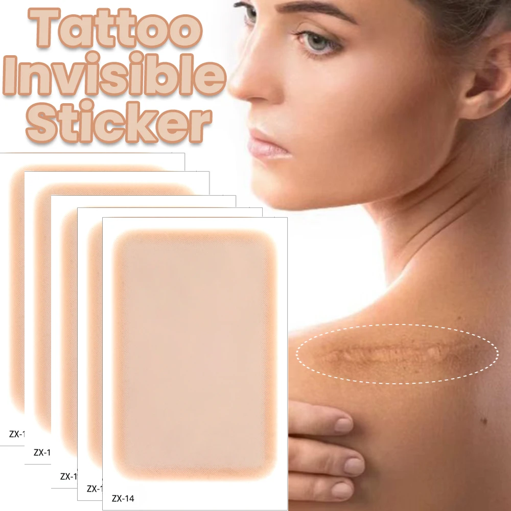 5Pcs Volle Abdeckung Concealer Tattoo Wasserdichte Narbe Akne Abdeckung Up Aufkleber Körper Arm Temporäre Fehler Verstecken Bänder Abdeckung-up Patches Image