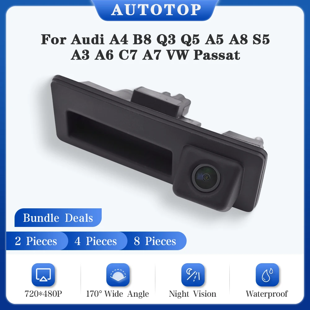 Autotop Auto Rückfahr kamera für Audi A4 B8 Q3 Q5 A5 A8 S5 A3 A6 C7 A7 VW Passat Backup Nacht Version wasserdichte Park kamera Image