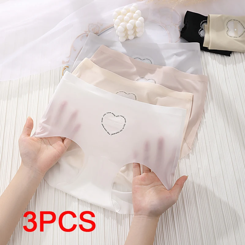 Damen-Dessous, Damen-Höschen-Set, transparent, Linergie, hohe Taille, Slips, Unterwäsche, sexy Unterhosen, nahtlos, Eisseide Image