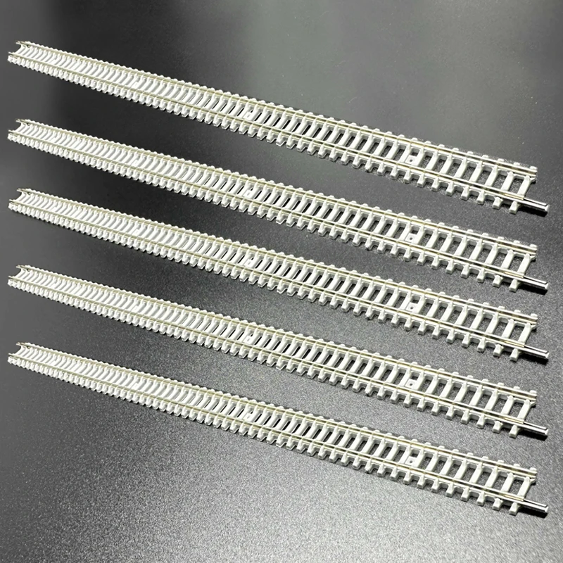 5 Stück Simulation Eisenbahn schienen Länge 280mm Spur 9mm Zug gerade Spur Modell w Verbindungs stück für Sand Tisch DIY Hobby