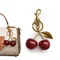 Five styles of crystal cherry pendants, suitable for coach bags, womens handbags, shoulder bags,
