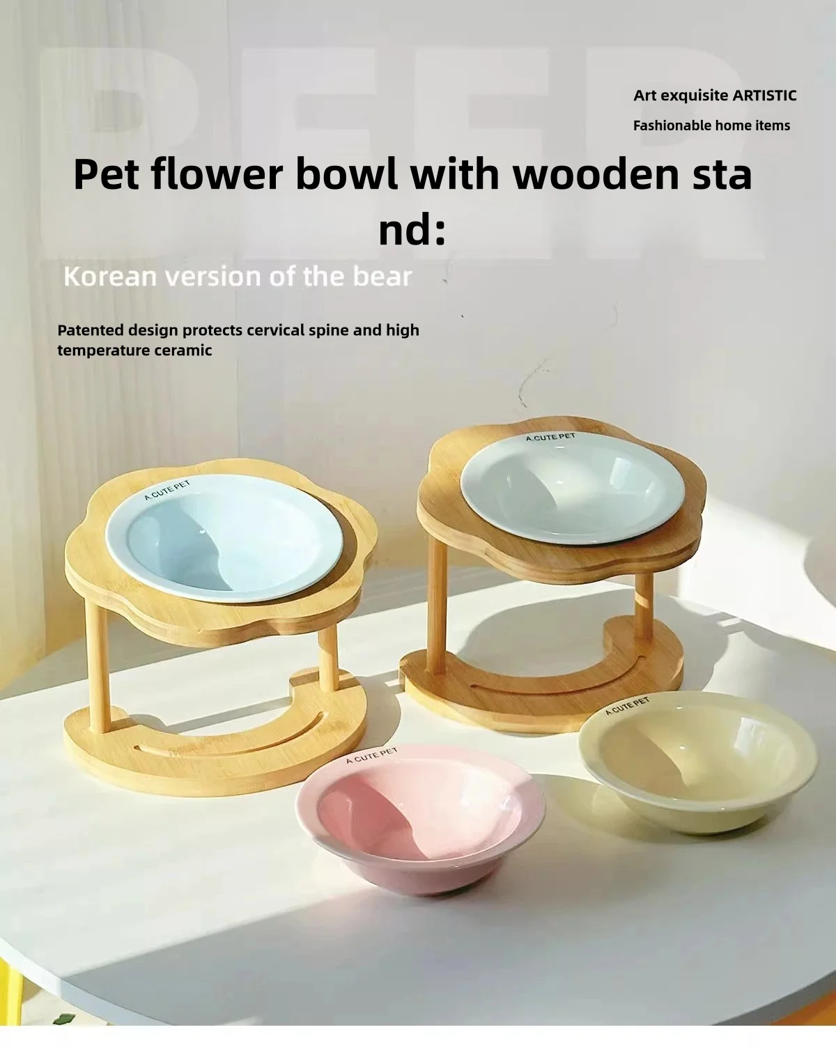 Bol pour chat bol soucoupe en céramique bol de nourriture pour chat bol pour chien assiette pour chat pour animaux de compagnie bol de nourriture pour chat bol de riz cou de protection des pieds haut