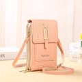 Touchscreen-Handytasche Mini-Crossbody-Flap-Bag modische Kunstleder-Geldbörse vertikale Brieftasche mit Kartenfächern
