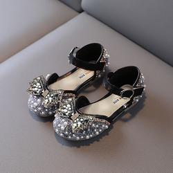 Mädchen Glitzernde Lolita Kleiderflats Kinder - Cosplay Hochzeitsfeier Tägliches Gehen Tanzen mit Strass Schleifen und Perlen Dekoration