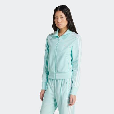 Trainingsjacke ADIDAS ORIGINALS "FIREBIRD TT", Damen, Gr. L, blau (semi flash aqua), Obermaterial: 100% Polyester, sportlich, Langarm, Jacken, Sportjacke, Track Top Image