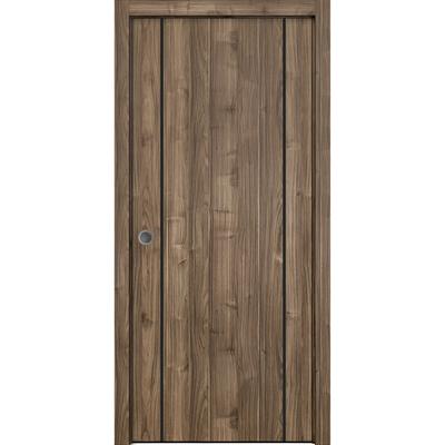 Solid French Door 28 x 80 Planum 0016 White Silk with| Bathroom