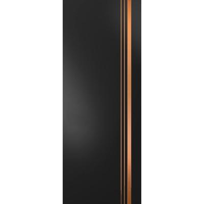 Slab Barn Door Panel 18 x 80 Planum 1010 Matte Black with Sturdy Finished