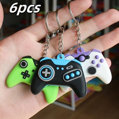 TEMU 6pcs Personalized Game Console Gamepad Key Chain Car Key Chain Ring Creative Small Gift Image