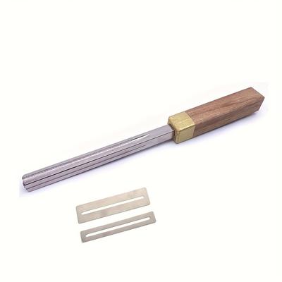 TEMU Diamond Guitar Fret File - Extra Narrow, Medium & Wide 4-edge Steel Dressing File With 2pcs Guards For Luthier Too